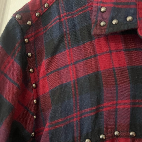 Rails red and blue button down with studs - Picture 5 of 6